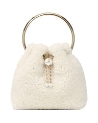 Jimmy Choo - Bon Bon Shearling Top-Handle Bag - Lyst