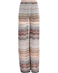 Missoni - Sequinned Zigzag Wide-Leg Trousers - Lyst
