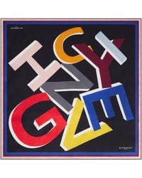 Givenchy - Silk Logo Print Scarf - Lyst