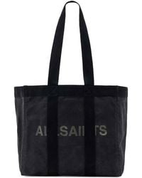 AllSaints - Organic Cotton Canvas Layo Tote Bag - Lyst