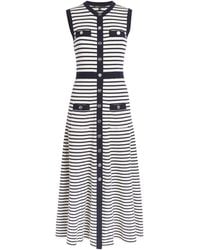 Maje - Rib-Knit Breton Stripe Midi Dress - Lyst