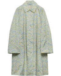 Prada - Re-Nylon Floral Print Raincoat - Lyst