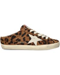 Golden Goose - Leopard-Print Super-Star Sabot Sneakers - Lyst