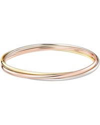 Cartier - Small White, Rose And Yellow Gold Trinity Bracelet - Lyst