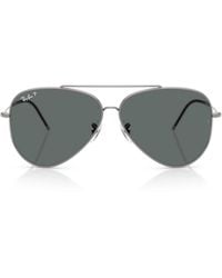 Ray-Ban - Metal Aviator Reverse Sunglasses - Lyst