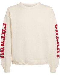 CHERRY LA - Cotton Intarsia Logo Sweater - Lyst