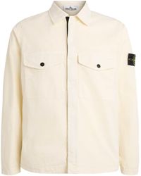 Stone Island - Stretch-Cotton Twill Compass Overshirt - Lyst