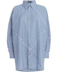 Eskandar - Stripe Wide A-Line Shirt - Lyst