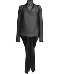 Esse Studios - Sheer Cartia Tie Blouse - Lyst