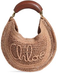 Chloé - Raffia Summer Banana Shoulder Bag - Lyst