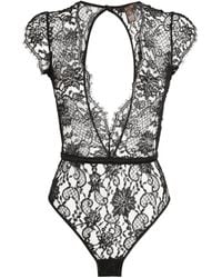 Coco De Mer - Lace Plunge-neck Bodysuit - Lyst