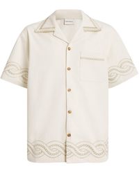Drole de Monsieur - Cotton Braid-Embroidery Short-Sleeve Shirt - Lyst