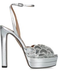 Aquazzura - Leather Ce Soir Heeled Sandals 130 - Lyst