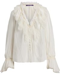 Ralph Lauren - Cotton-Silk Kensley Blouse - Lyst