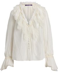 Ralph Lauren - Cotton-Silk Kensley Blouse - Lyst