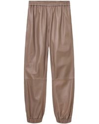 AllSaints - Leather Jen Sweatpants - Lyst
