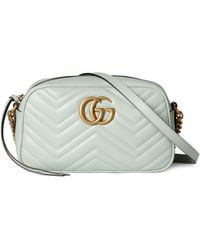 Gucci - Small Leather Gg Marmont Cross-body Bag - Lyst