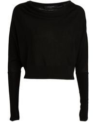 AllSaints - Wool Cropped Ridley Sweater - Lyst