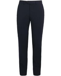Emporio Armani - Virgin Wool-Blend Slim Trousers - Lyst