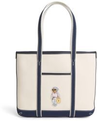 Polo Ralph Lauren - Small Canvas Polo Bear Tote Bag - Lyst