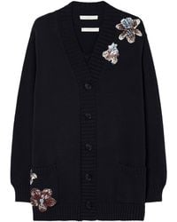 Marina Rinaldi - Cotton Embellished Top And Cardigan Set - Lyst