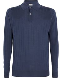 John Smedley - Merino Wool Long-Sleeve Polo Shirt - Lyst