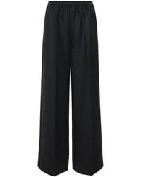 Max Mara - Stretch-Virgin Wool Drawstring Trousers - Lyst