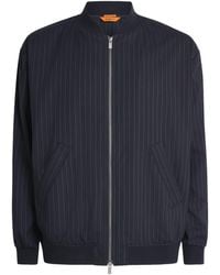 Barena - Stretch-Virgin Wool Pinstripe Bomber Jacket - Lyst