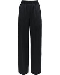 Eleventy - Silk Wide-Leg Trousers - Lyst