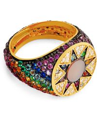 L'Atelier Nawbar - Yellow Gold, Diamond And Gemstone Cosmic Love Ibiza Ring - Lyst
