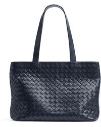 Bottega Veneta - Small Leather Intrecciato Tote Bag - Lyst