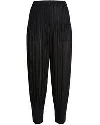 Pleats Please Issey Miyake - Fluffy Basics Tapered Trousers - Lyst