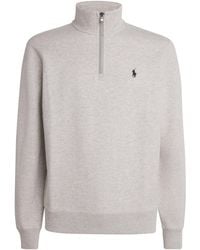 Polo Ralph Lauren - Cotton-Blend Quarter-Zip Sweatshirt - Lyst