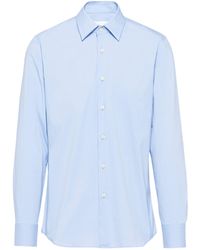 Prada - Stretch Cotton Shirt - Lyst