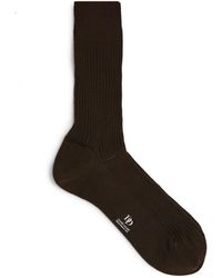 Doré Doré Cotton Ribbed Socks - Brown