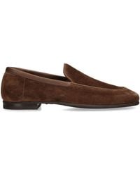 John Lobb - Suede Tyne Ii Loafers - Lyst