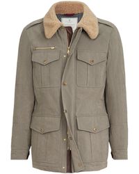 Brunello Cucinelli - Techno-Cotton Waxed Safari Jacket - Lyst