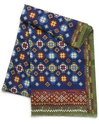 E.MARINELLA - Wool-Silk Geometric Print Scarf - Lyst
