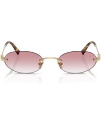 Miu Miu - Metal Oval Mua54S Sunglasses - Lyst