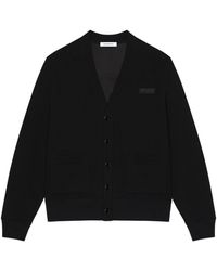 Givenchy - Cotton Grosgrain Logo Cardigan - Lyst