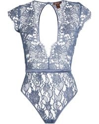 Coco De Mer - Lace Plunge-neck Hera Bodysuit - Lyst