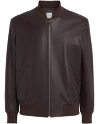 Paul Smith - Leather Bomber Jacket - Lyst