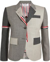 Thom Browne - Wool High Armhole Tricolour Sport Coat - Lyst