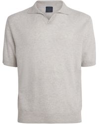Paul & Shark - Cashmere-Linen Open-Collar Polo Shirt - Lyst