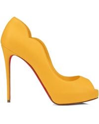 Christian Louboutin - Hot Chick Alta Leather Peep Toe Pumps 100 - Lyst