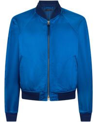 Tom Ford - Silk Cropped Bomber Jacket - Lyst