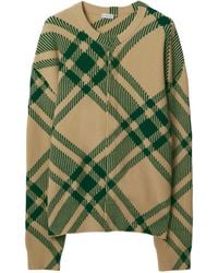 Burberry - Wool-blend Oversized Check Cardigan - Lyst