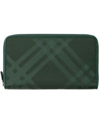 Burberry - Check Jacquard Zip-around Wallet - Lyst