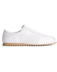 Sandro - Leather And Suede Low-Top Sneakers - Lyst