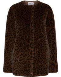 Marella - Faux Fur Leopard Print Jacket - Lyst
